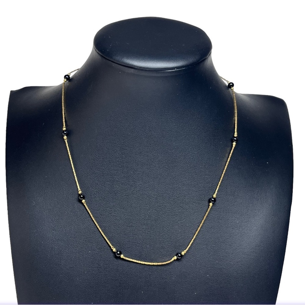 MONET Golden Satellite Chain Necklace 16"